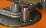 LXR-BM36 rebar bending disc during bending operation close-up