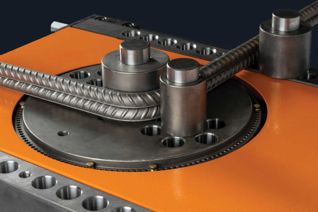 “Rebar bending machine with bending disc and hardened bushes used for steel bar forming”