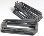 Rectangular steel rebar stirrups used for column and beam reinforcement